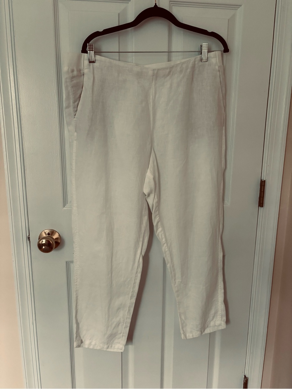 J. Jill Classic  Linen White Pants